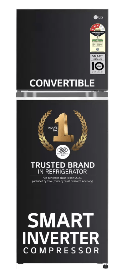 LG 246 L Frost Free Double Door 3 Star Convertible Refrigerator with Inverter Compressor, Express Freeze & Multi Air Flow  (Ebony sheen, GL-S262SESX)